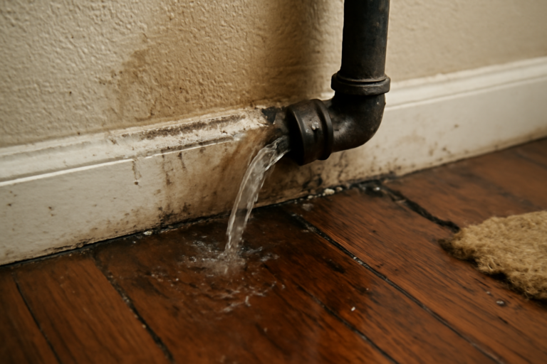 Leaking Pipe Water Removal